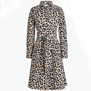 JCrew Leopard Print Tie Waist Cotton NWT 2